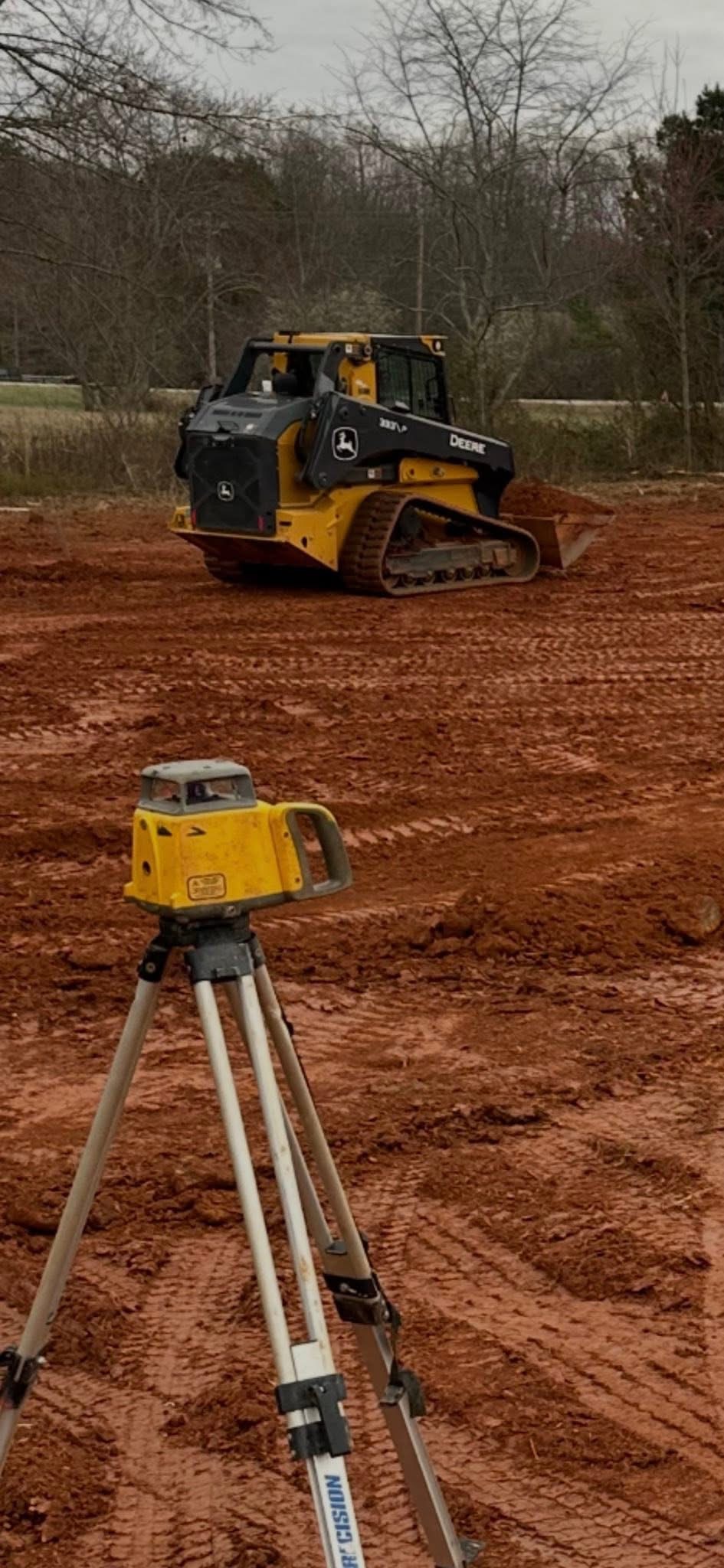 Grading with a laser level